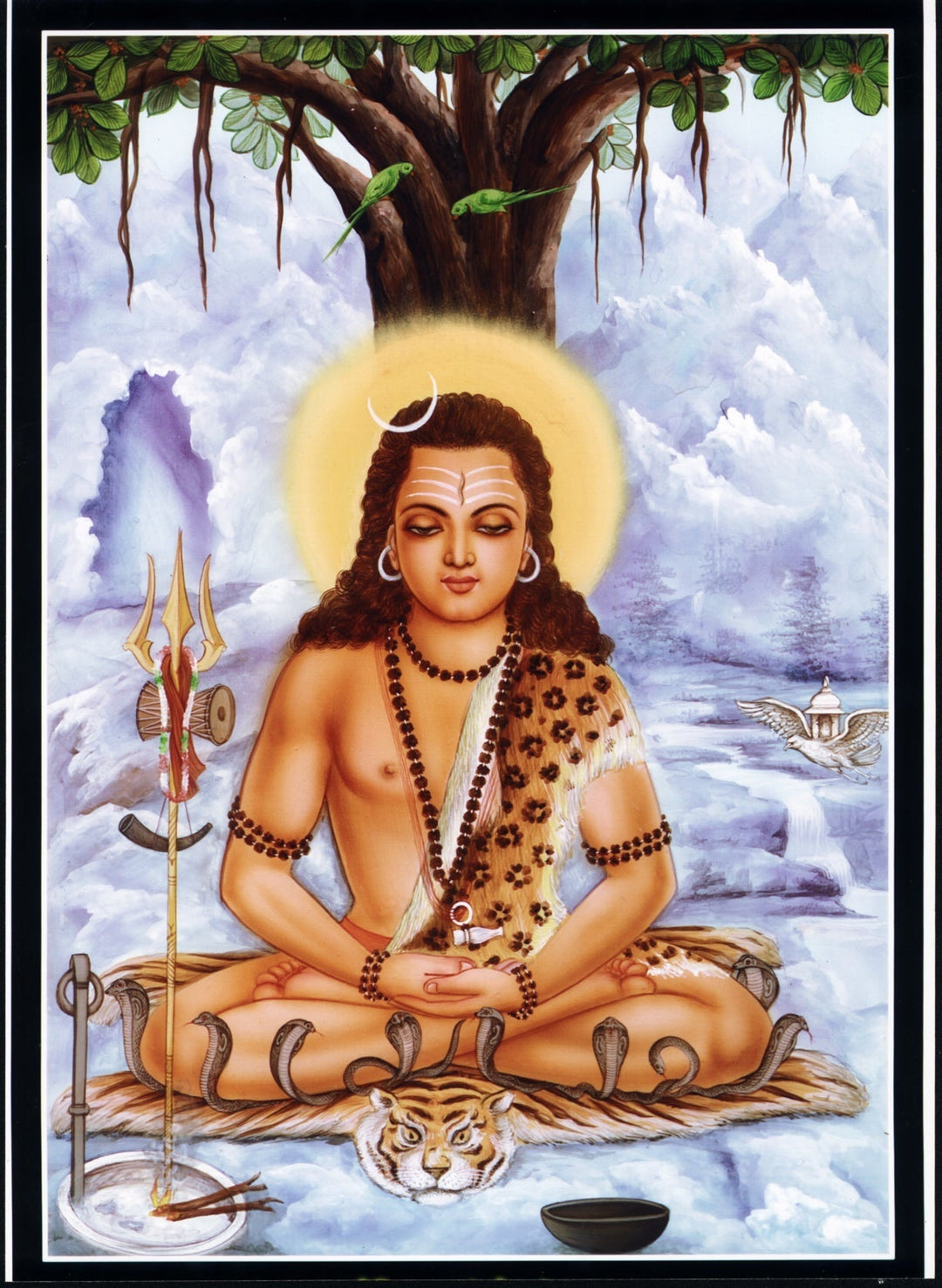 Original unpublished painting of Shri Gorakshanath Ji by Harinesh Jain — © Rudraksham. All rights reserved. Not for commercial use.