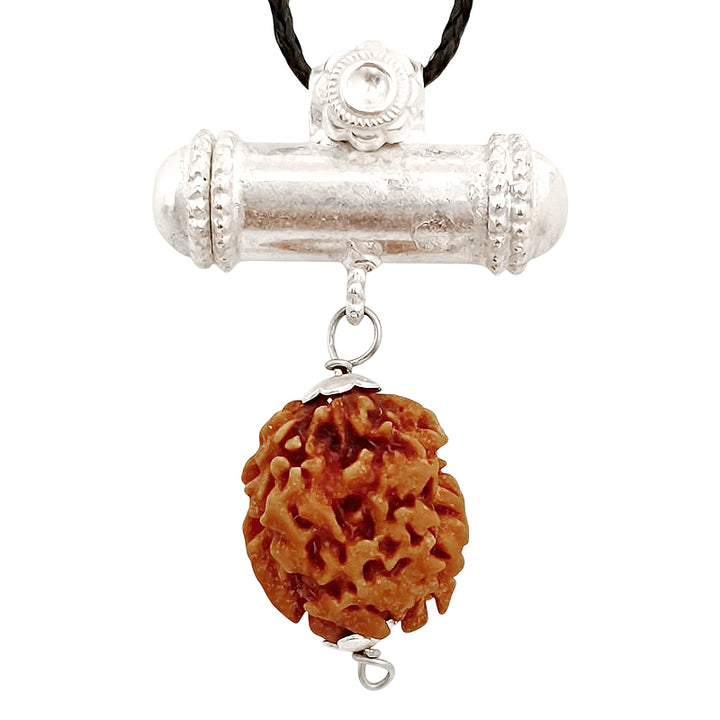 2 Mukhi Rudraksha Yantra Kavach - Two Mukhi Rudraksha Yantra On Bhoj Patra | Collector 2 ( Do ) Mukhi Rudraksha Bead Pendant | 100% Original Energised Nepal 2 Mukhi Rudraksha Bead Copper