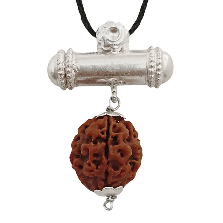 3 Mukhi Rudraksha Yantra Kavach - Teen Mukhi Rudraksha Yantra on Bhoj Patra | Original 3 ( Three ) Mukhi Rudraksha Bead Pendant | Ruling Planet Mars Copper