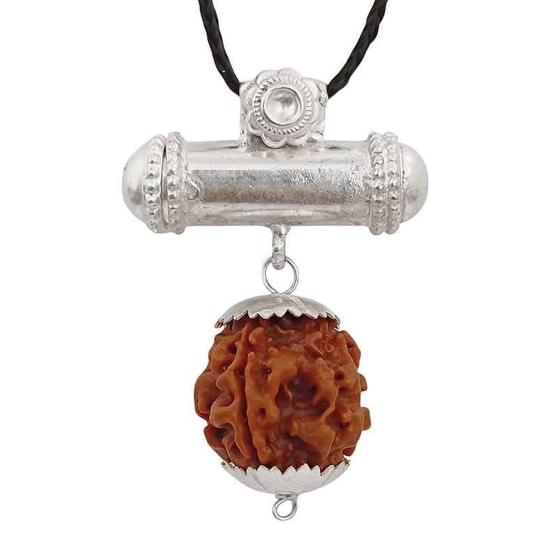 4 Mukhi Rudraksha Yantra Kavach - Four ( Char ) Mukhi Rudraksha Yantra On Bhoj Patra | Energised , Natural Nepal Rudraksha Beads Copper