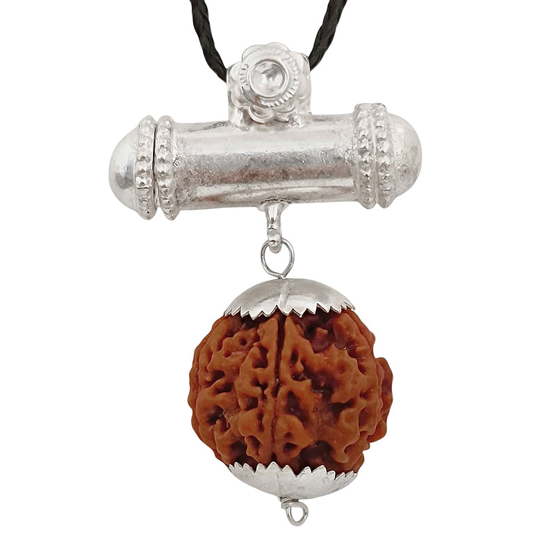 5 Mukhi Rudraksha Yantra Kavach - Five Mukhi Rudraksha Yantra On Bhoj Patra | Collector 5 Mukhi Rudraksha Bead Pendant | Original and Pure 5 Faced Nepal Bead Paanch Mukhi Copper