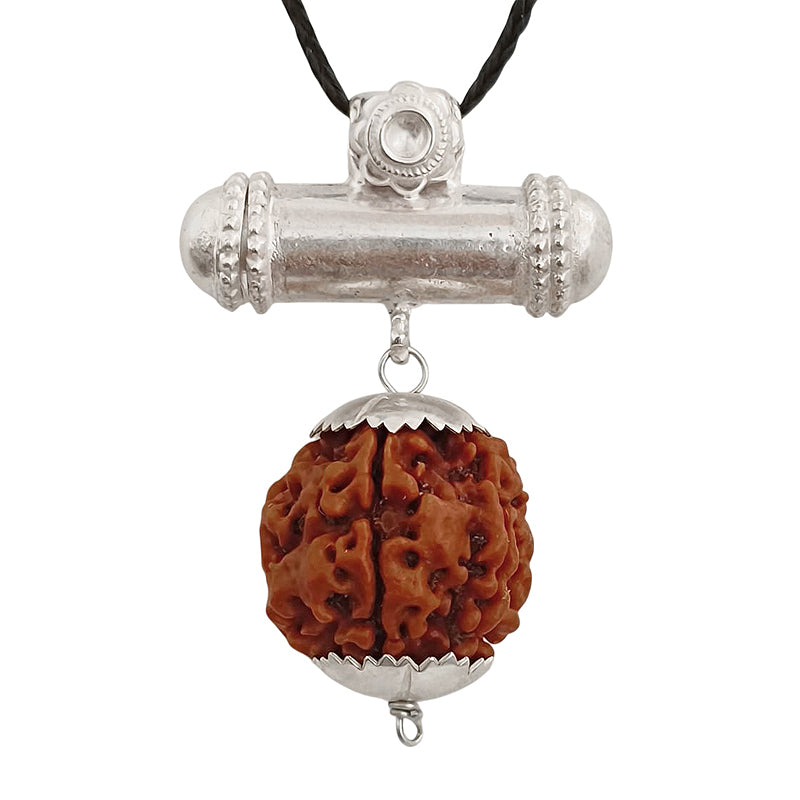 6 Mukhi Rudraksha Yantra Kavach - Six Mukhi Rudraksha Yantra On Bhoj Patra | Collector 6 Mukhi Rudraksha Bead Pendant | Energised 6 Faced ( Mukhi ) From Nepal Copper