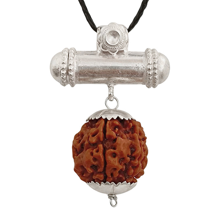 6 Mukhi Rudraksha Yantra Kavach - Six Mukhi Rudraksha Yantra On Bhoj Patra | Collector 6 Mukhi Rudraksha Bead Pendant | Energised 6 Faced ( Mukhi ) From Nepal Copper