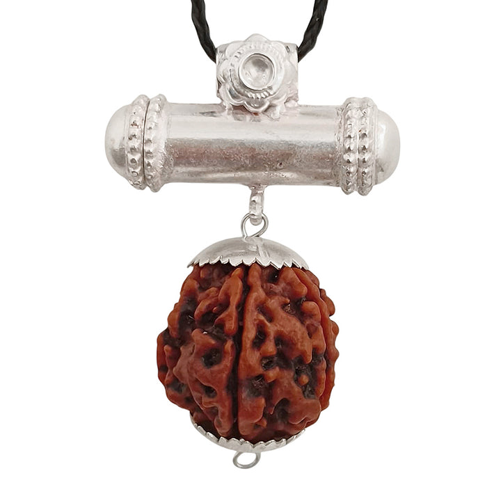 7 Mukhi Rudraksha Yantra Kavach - Seven Mukhi Rudraksha Yantra on Bhoj Patra - Collector 7 Mukhi Rudraksha Bead Pendant | Saat Mukhi Seven Faced Rudraksha Bead from Nepal Copper