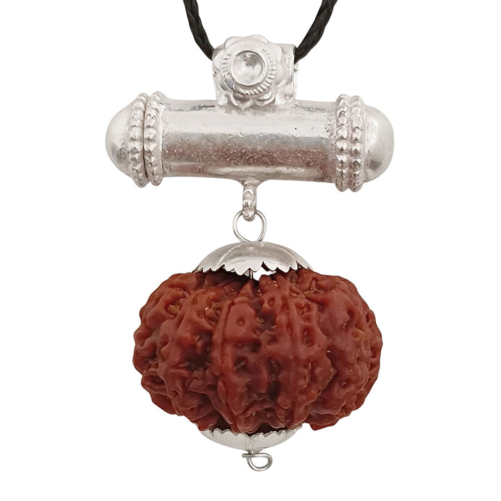 10 Mukhi Rudraksha Yantra Kavach | Ten ( Dus ) Mukhi Rudraksha Yantra on Bhoj Patra - Collector 10 Mukhi Rudraksha Bead Pendant | 10 Mukhi Narayan Rudraksha Copper