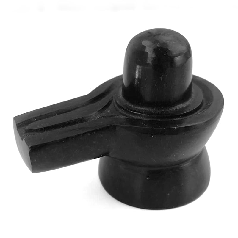 Jade Stone Shivling | Black Jade Shivlinga | Black Jade Gemstone Shivalinga | Black Shivalingam - 115 g