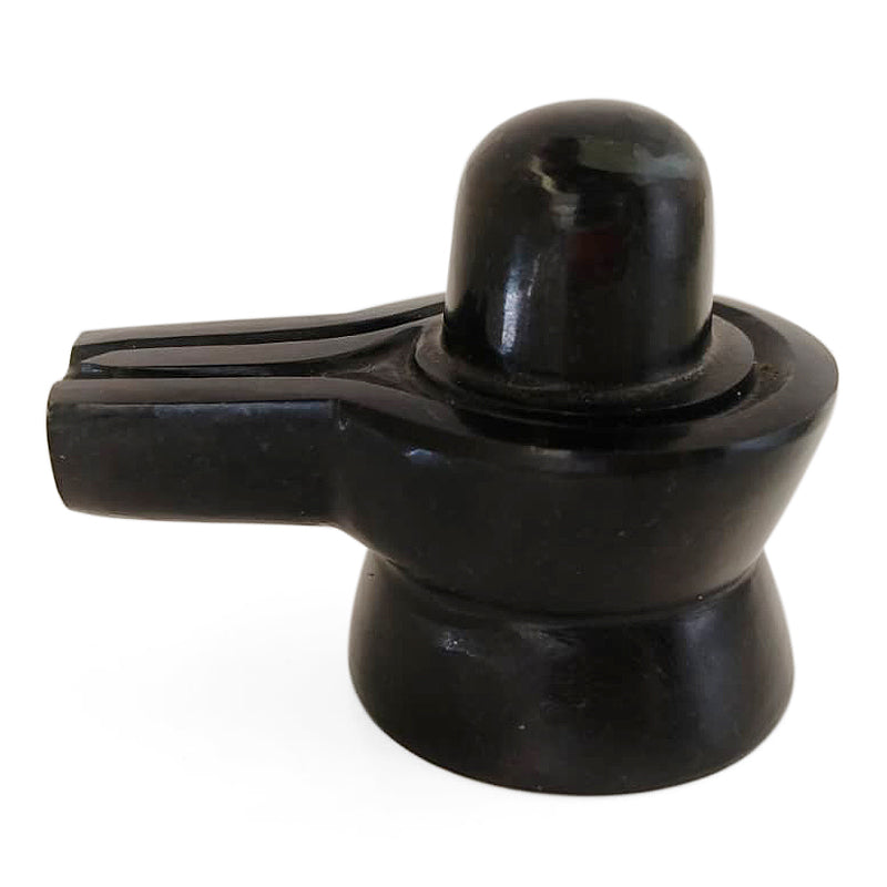 Jade Stone Shivling | Black Jade Shivlinga | Black Jade Gemstone Shivalinga | Black Shivalingam - 115 g