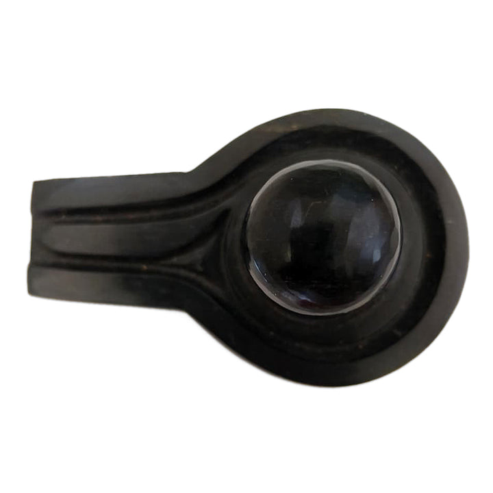Jade Stone Shivling | Black Jade Shivlinga | Black Jade Gemstone Shivalinga | Black Shivalingam - 115 g