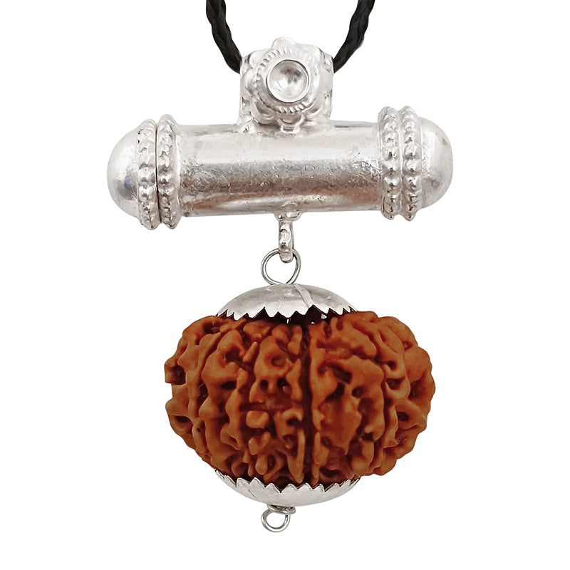11 Mukhi Rudraksha Yantra Kavach - Eleven Mukhi Rudraksha Yantra on Bhoj Patra | Gyarah ( 11 ) Mukhi Rudraksha Bead Pendant | Energised 11 Mukhi Kavach Copper