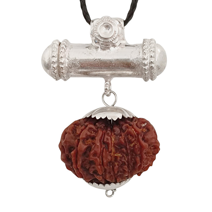 12 Mukhi Rudraksha Yantra Kavach | Twelve Mukhi Rudraksha Yantra on Bhoj Patra | Original 12 ( Barah ) Mukhi Energised Rudraksha Bead Pendant | For Planet Sun Copper
