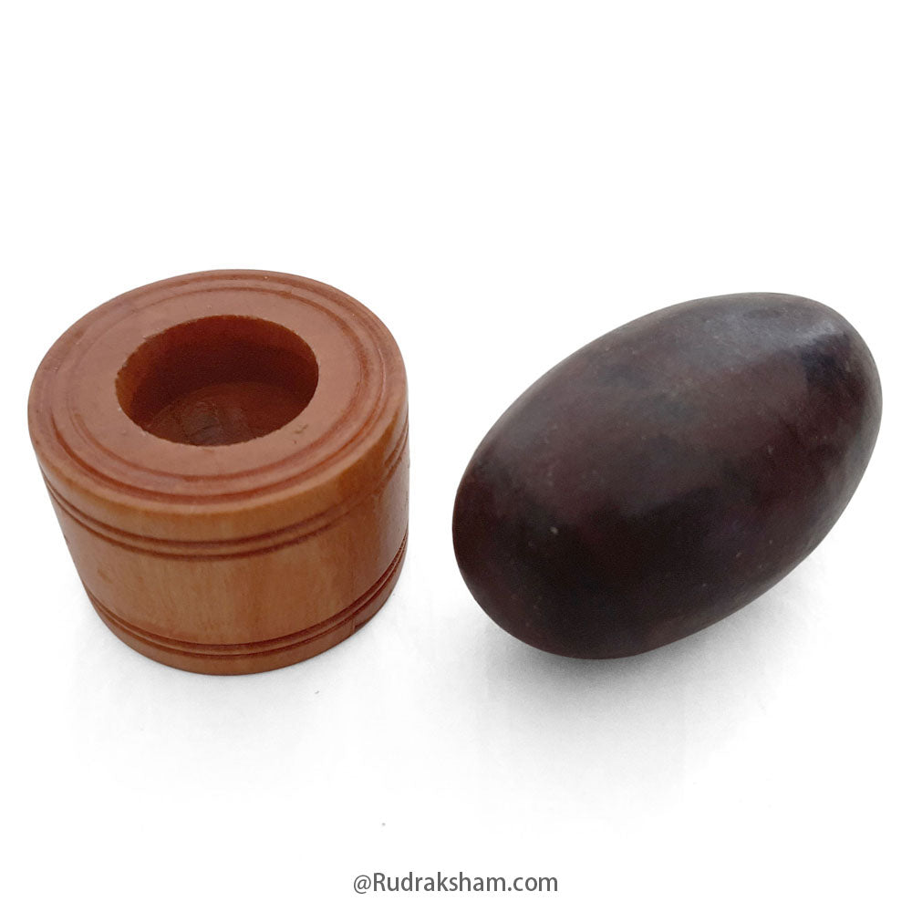 Narmdeshwar Shivling with Wooden Jalhari Base - 5