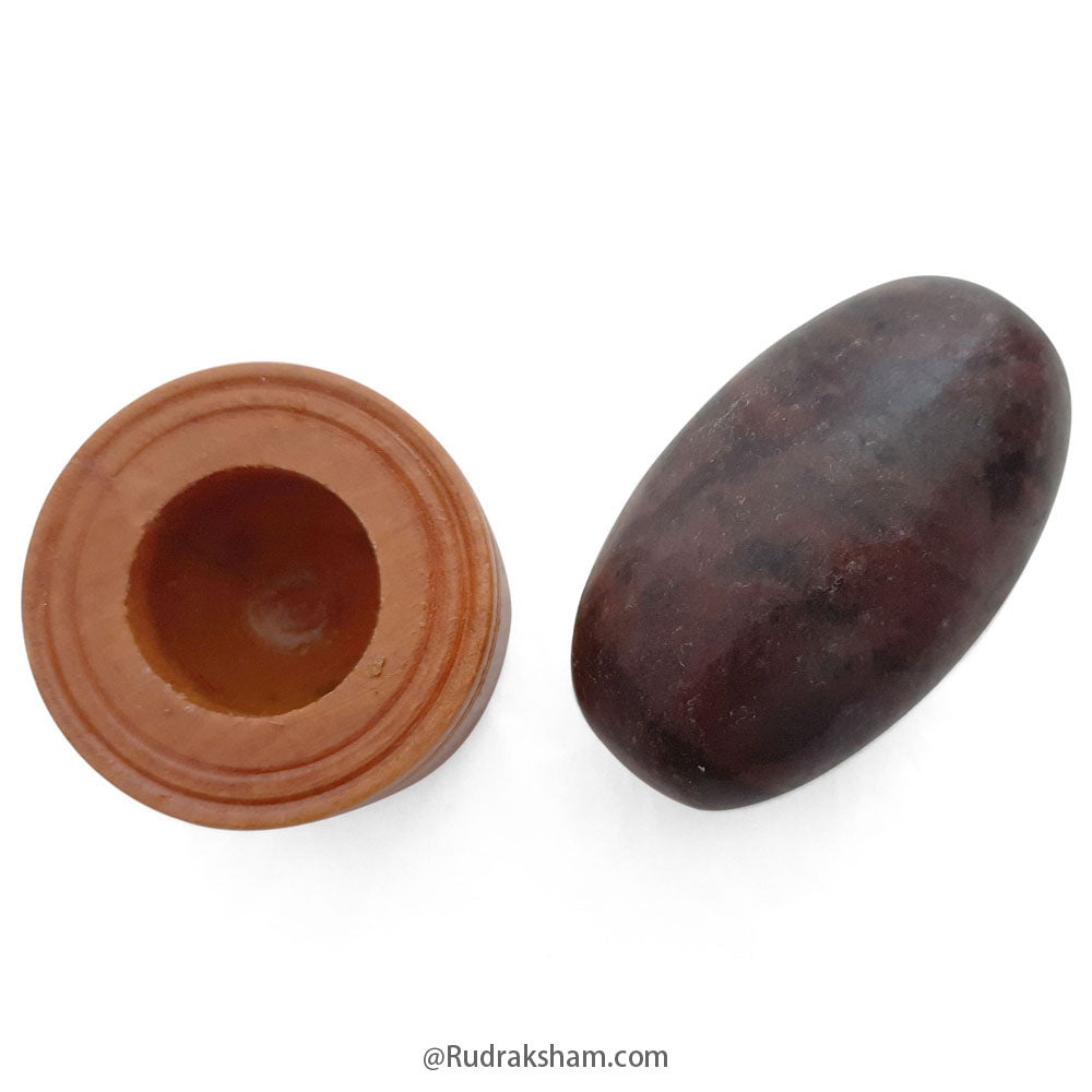 Narmdeshwar Shivling with Wooden Jalhari Base - 5