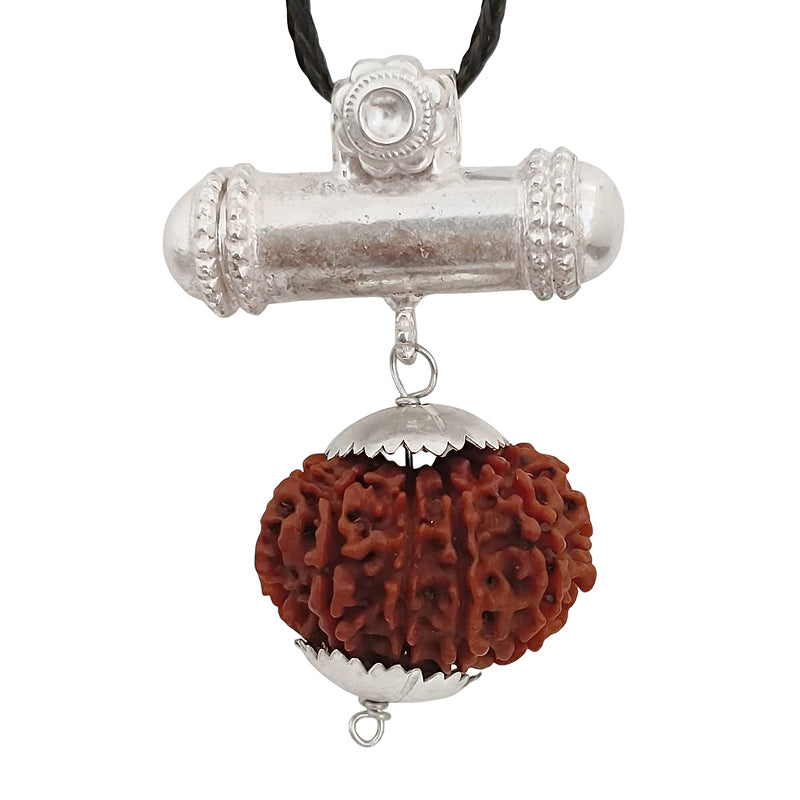 14 Mukhi Rudraksha Yantra Kavach - Fourteen ( Chaudah ) Mukhi Rudraksha Yantra On Bhoj Patra | Third Eye Opener, 14 Faced Rudraksha Bead from Nepal Pure Natural Energised Rudraksha Bead Copper