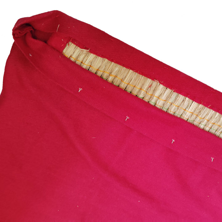 Kusha Mat - Puja / Pooja Asana - 6 Feet Kush Grass Meditation Mat | Darbha Grass Yoga Mat | Prayer Rug | Handmade Aasana Mat for Meditation | Natural Yoga Mat | Also available with Cover