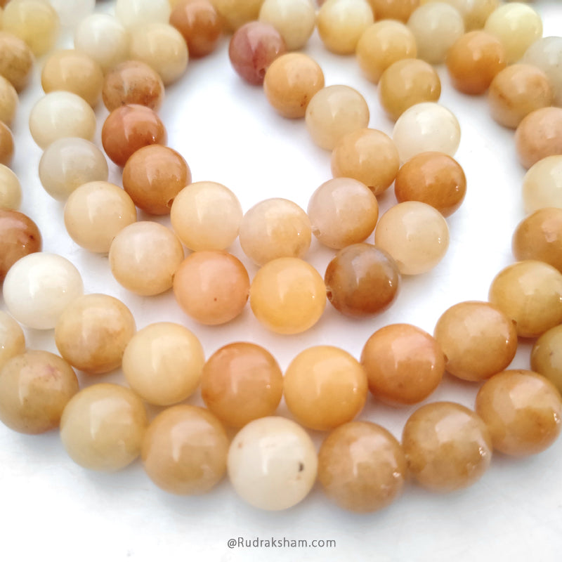 Yellow Aventurine Mala | 108 Beads Aventurine Gemstone Mala | Healing and Chakra Mala Rosary