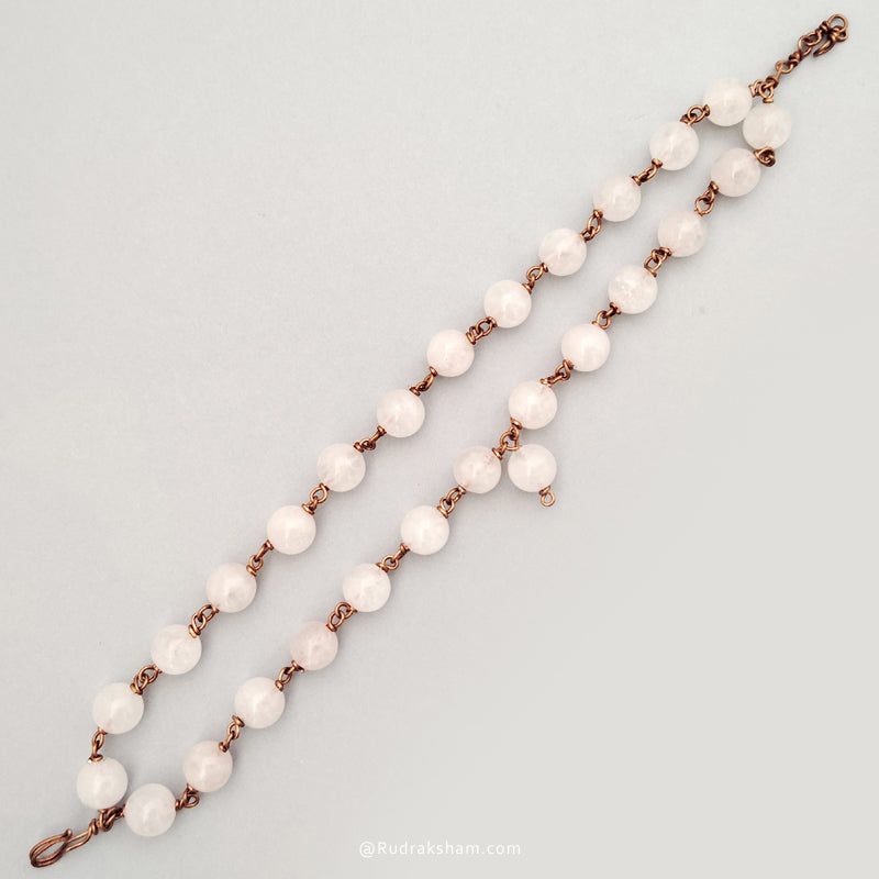 Rose Quartz Bracelet in Copper