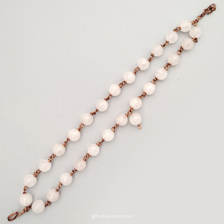 Rose Quartz Bracelet in Copper