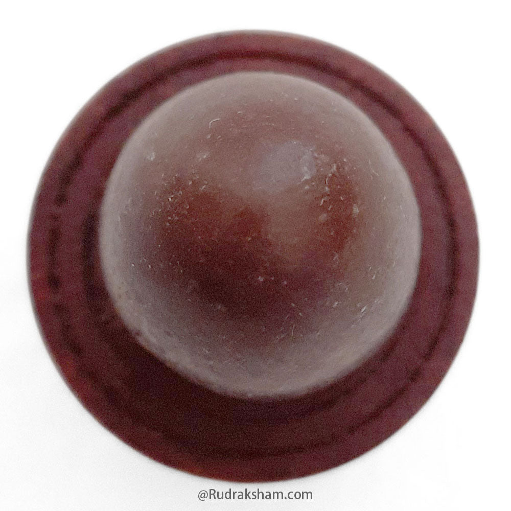 Narmdeshwar Shivling with Wooden Jalhari Base Red - 2