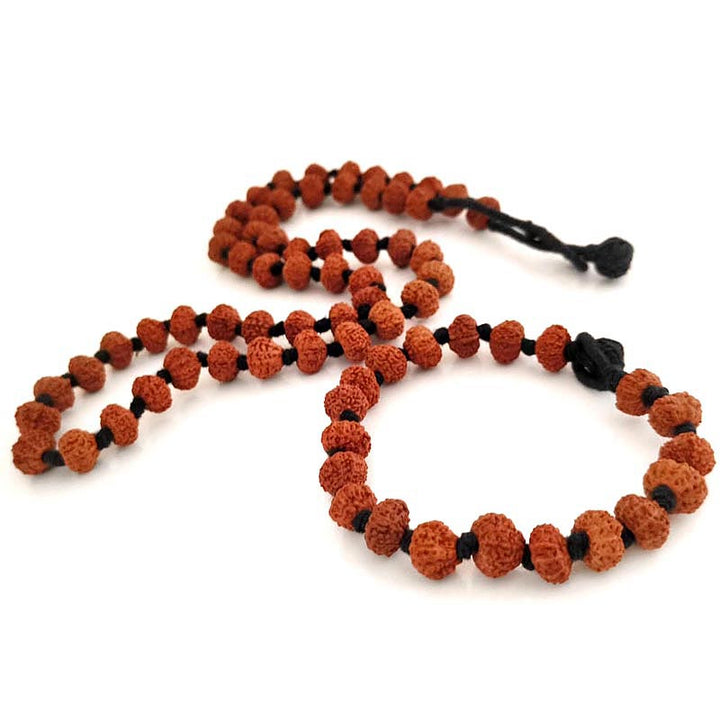 11 MUKHI RUDRAKSHA INDONESIAN BEADS JAPA MALA AND BRACELET SET | 54 BEADS JAVA DUS MUKHI RUDRAKSHA BEADS KANTHA AND 20 BEADS BRACELET SET | 11 MUKHI MALA AND BRCELET SET