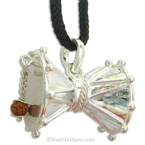 Damroo Silver pendant with Rudraksha