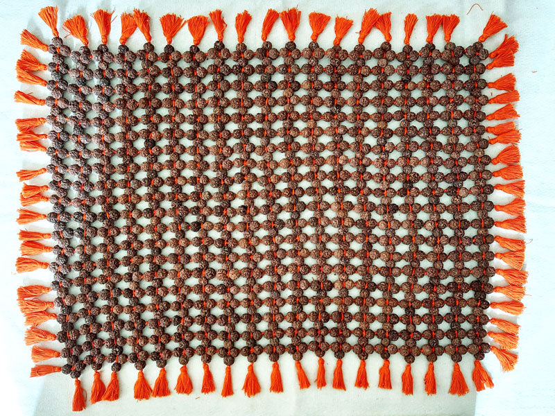 Rudraksha Mat - 7 | Rudraksha Aasana | Handmade Asana Mat for Meditation | Rudraksha Meditation Mat | Rudraksha Healing Mat