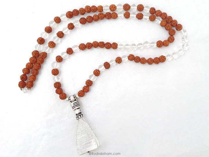  Rudraksha-Sphatik with Shree Yantra Necklace