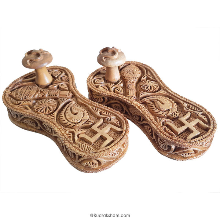  Beautifully Engraved Chandan Paduka