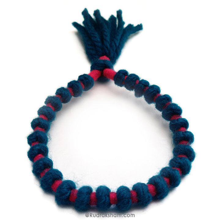 Wool Mala | Handmade Knotted Light Weight Wool Japa Mala Rosary 10 - 12 mm