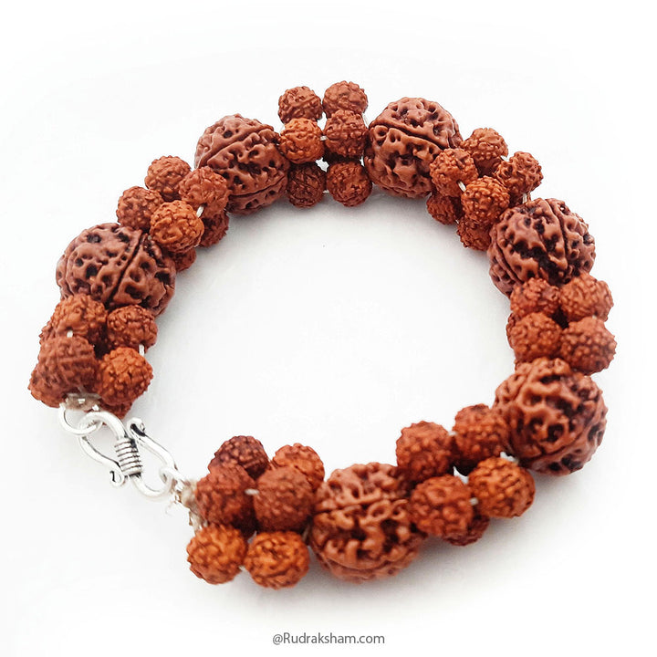 5 Mukhi Rudraksha Beads Mala Bracelet | Rudraksha Thread Bracelet