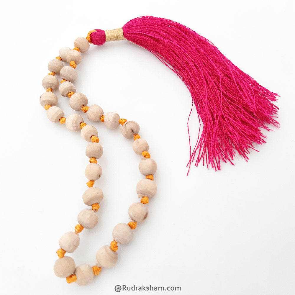 Tulsi Japa Mala, Tulasi Rosary, Basil Seeds wrist Mala Bracelet, 27 Beads Krishna hand Mala