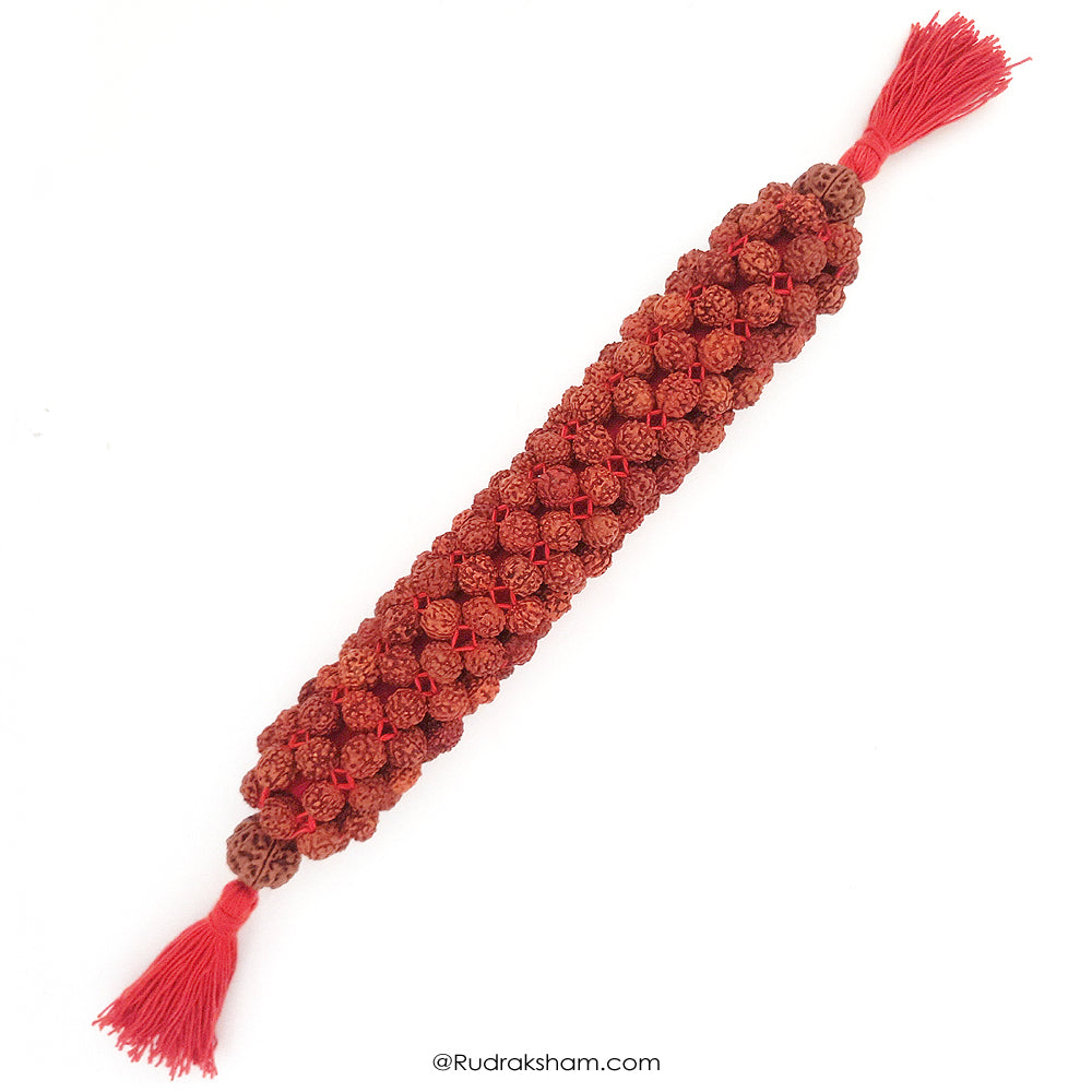 Rudraksha Roller | Massage Roller with Rudraksha Beads, Hand Made Body Massage Roller for Pressure Control and Stress Relieving