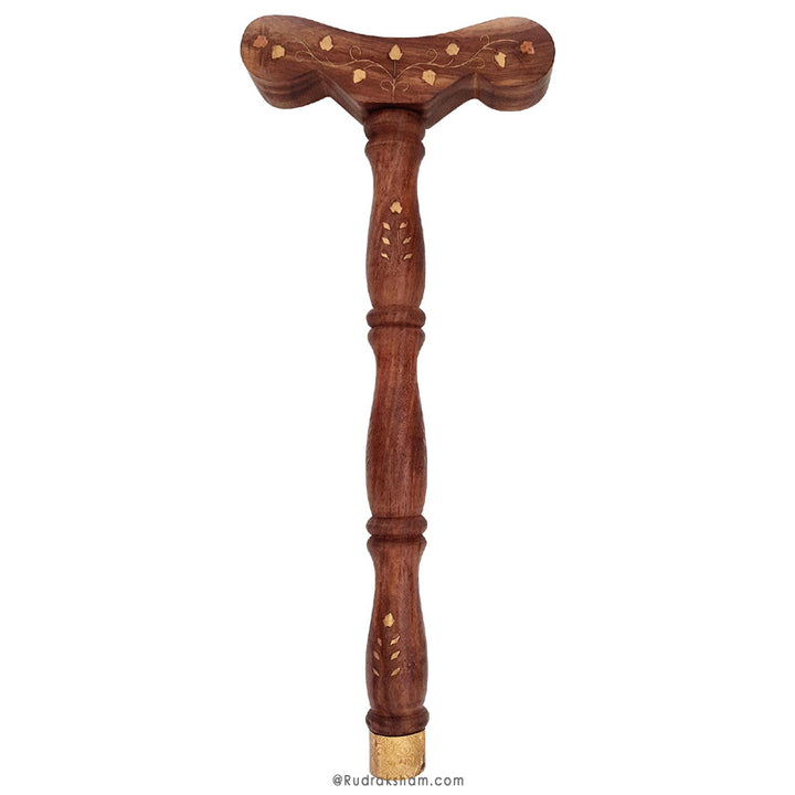  Traditional Meditation Stick | Wooden T Shaped Yoga Danda for Japa | Wooden Staff for Yoga Practice | Yoga Pole | Longde Staff