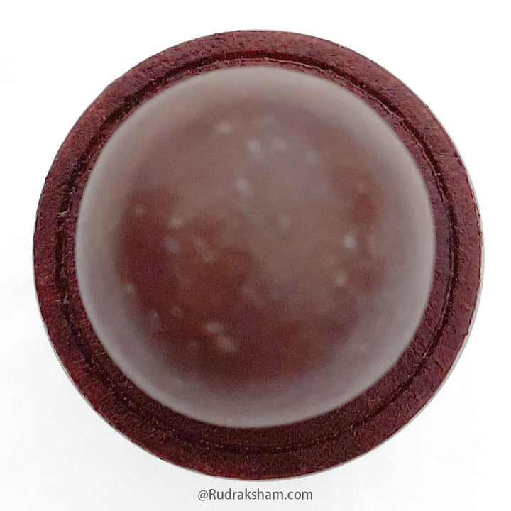 Narmdeshwar Shivling with Wooden Jalhari Base Red - 4