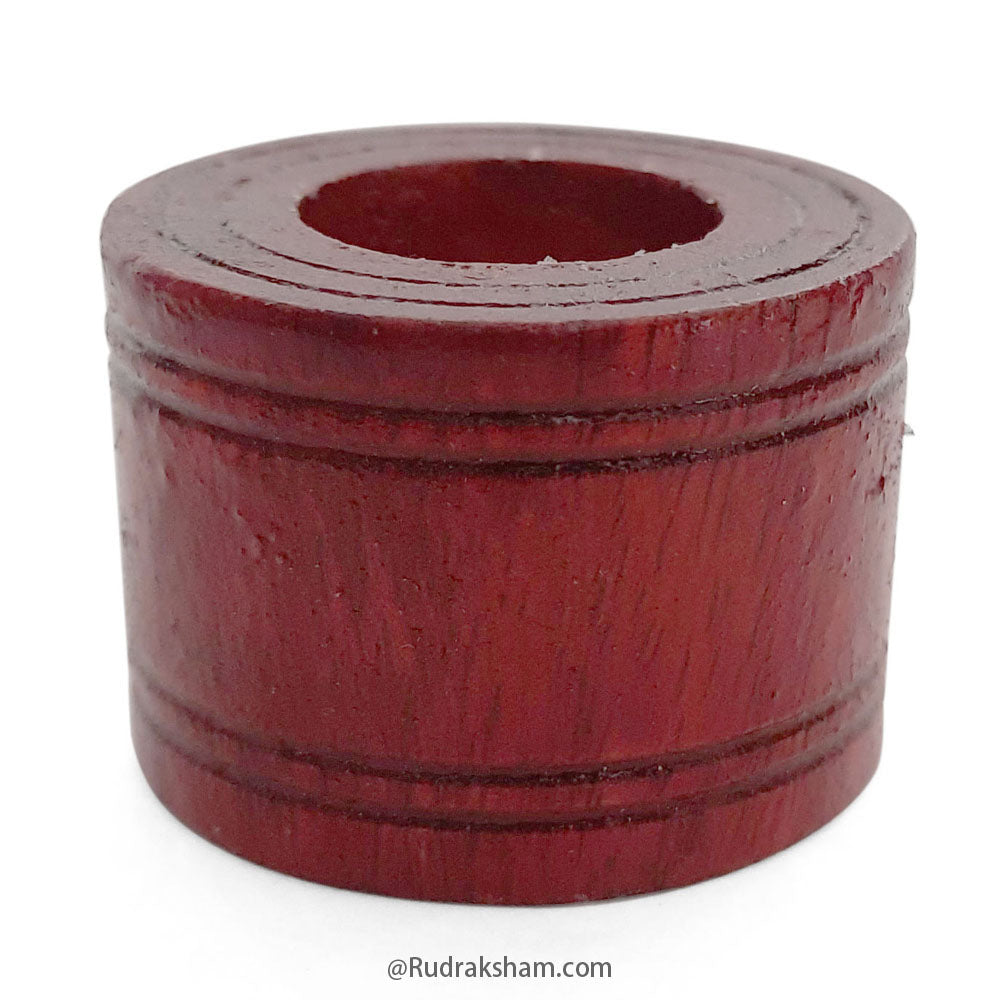 Narmdeshwar Shivling with Wooden Jalhari Base Red - 4