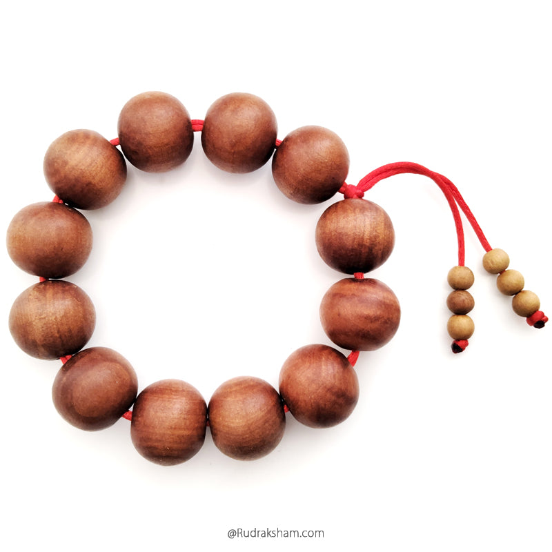 Sandalwood Beads Wrist Mala Bracelet | Pure White Sandalwood Bracelet | Chandan Bracelet