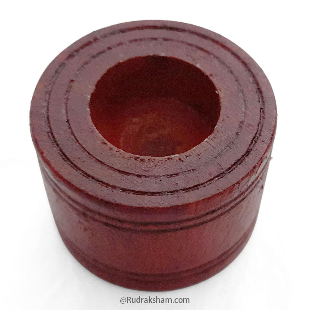 Narmdeshwar Shivling with Wooden Jalhari Base Red - 6