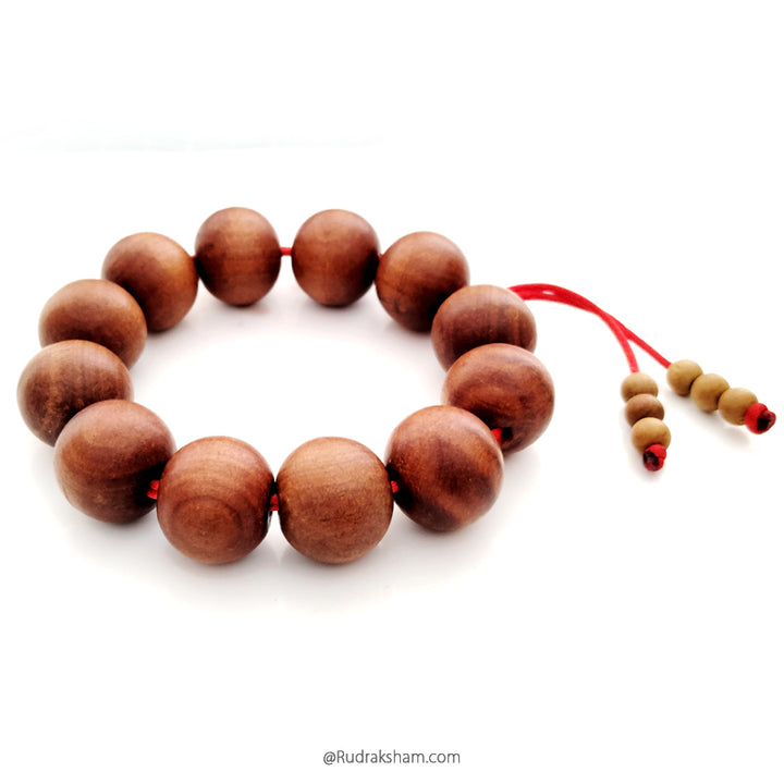 Sandalwood Beads Wrist Mala Bracelet | Pure White Sandalwood Bracelet | Chandan Bracelet
