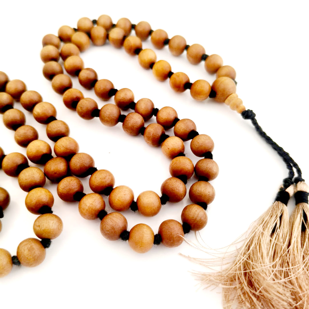 White Chandan Mala 10.00 mm