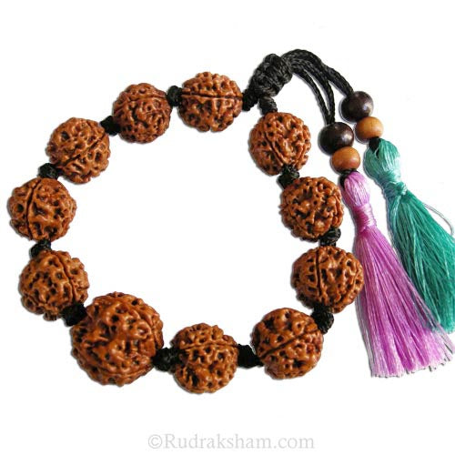 4 Mukhi Rudraksha Beads Power Mala Bracelet | Four Mukhi for Mercury and Goddess Saraswati