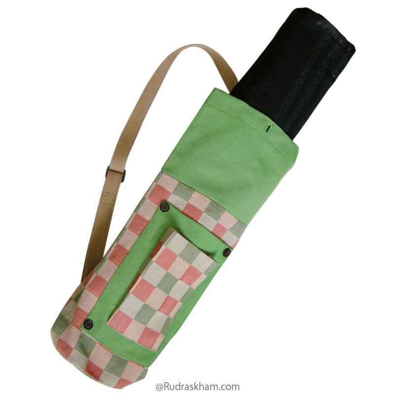  Rudraksha Yoga Mat for Meditation and Spirituality | Black Woolen Mat | Yoga Rug | Woolen Pooja Mat with FREE  Yoga Mat Bag and Rudraksha mala for japa