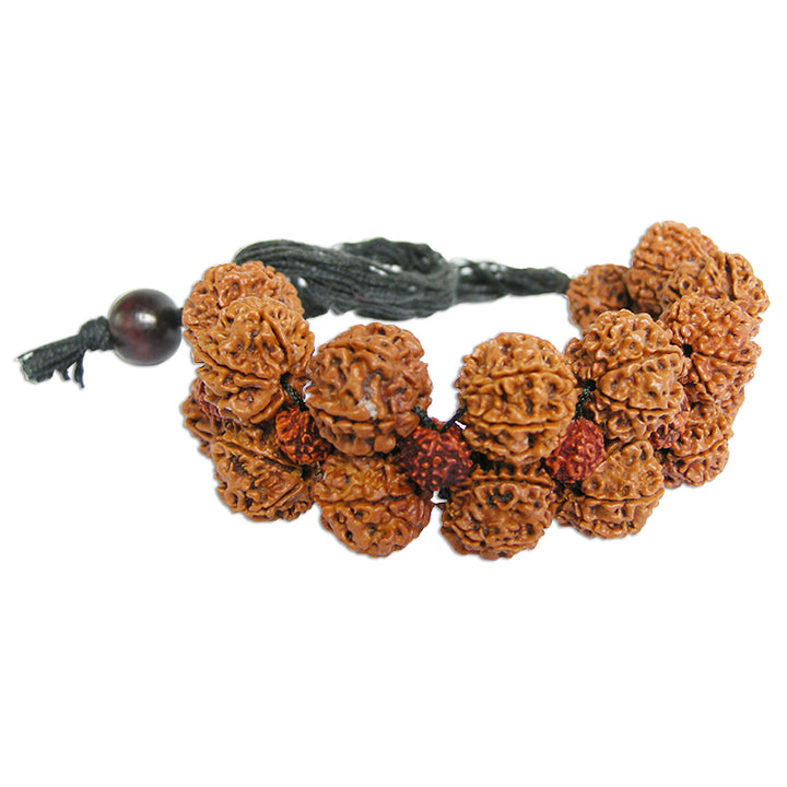 6 Mukhi Rudraksha Armlets - Pack of 2 | Six Mukhi Rudraksha Beads Thread Armlets | 6 Mukhi Nepal Beads Arm Bracelets | Six faced Rudraksha Meditation Arm Bracelets