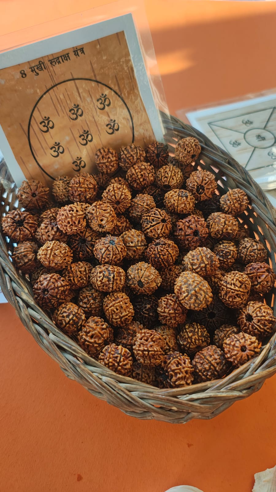 8-Mukhi Rudraksha Yantra Altar – Hand-Inscribed Bhojpatra | Ganesha Energy (Pre-Energized)