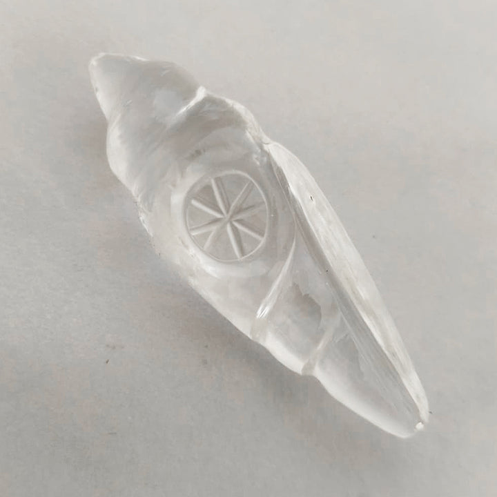 Sphatik Conch Shell, Original Crystal / Quartz Gemstone Conch shell, Sphatik Shankh, Crystal Stone Sankh For Lakshmi Pooja