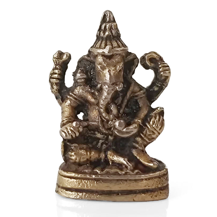 Brass Ganesha Idol (1 Inch) | Miniature Idol | Ganesh Ji Statue
