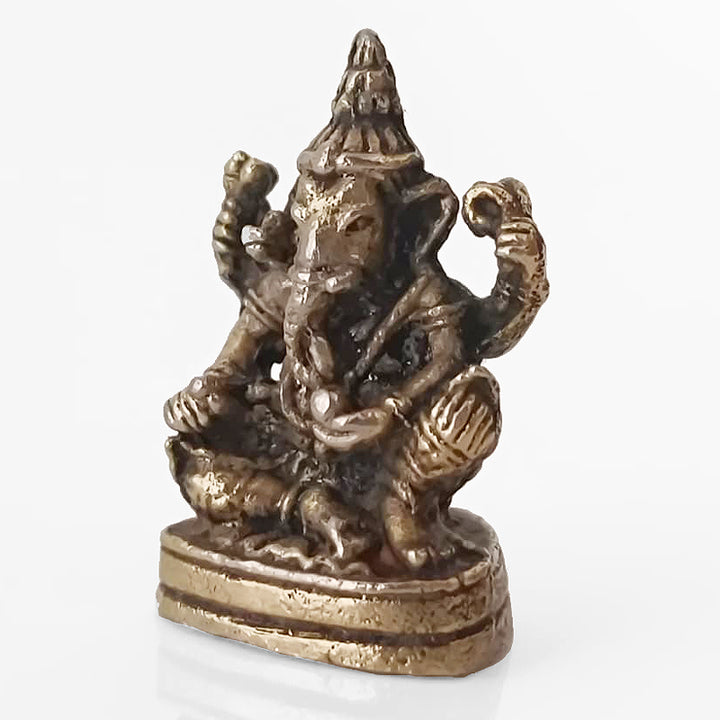 Brass Ganesha Idol (1 Inch) | Miniature Idol | Ganesh Ji Statue