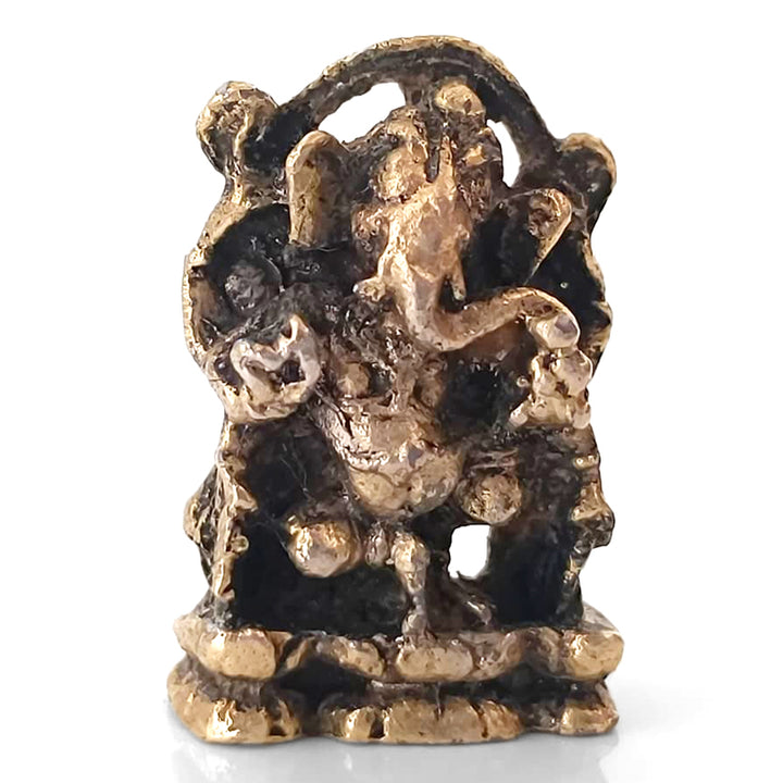 Brass Lord Ganpati Statue (1 Inch) for Pooja Room & Good Luck | Handcrafted Brass Ganesha Idol for Home Temple