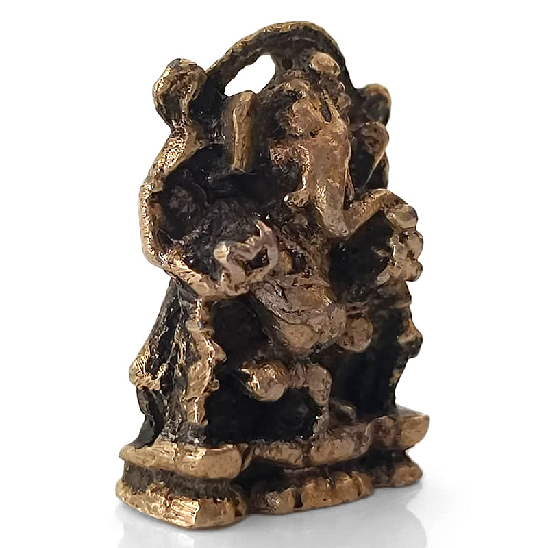 Brass Lord Ganpati Statue (1 Inch) for Pooja Room & Good Luck | Handcrafted Brass Ganesha Idol for Home Temple