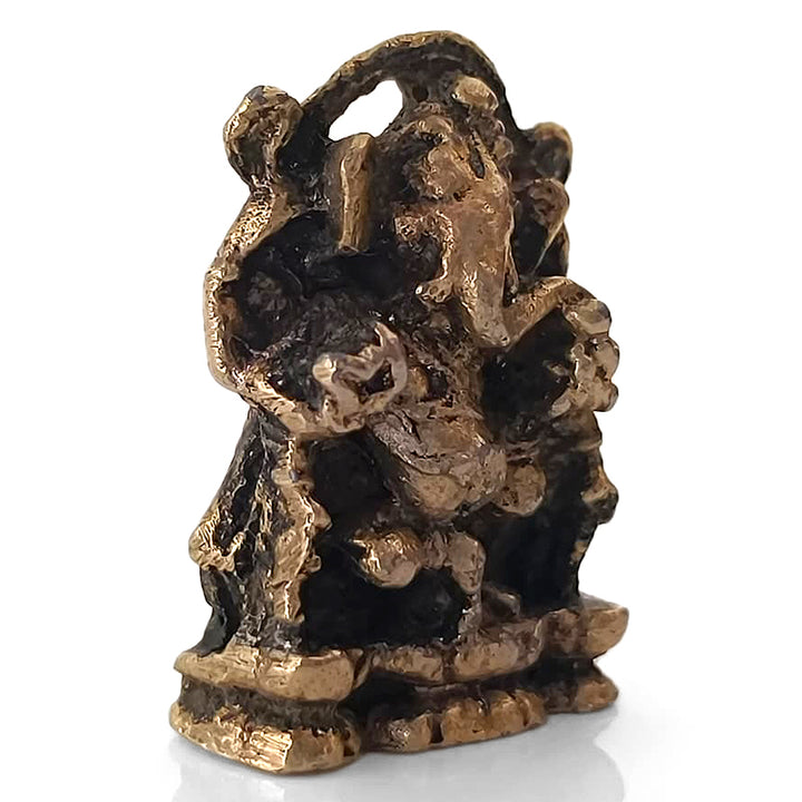 Brass Lord Ganpati Statue (1 Inch) for Pooja Room & Good Luck | Handcrafted Brass Ganesha Idol for Home Temple