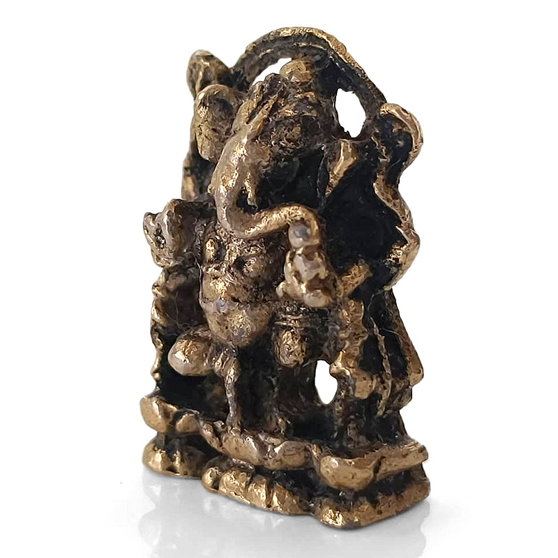 Brass Lord Ganpati Statue (1 Inch) for Pooja Room & Good Luck | Handcrafted Brass Ganesha Idol for Home Temple