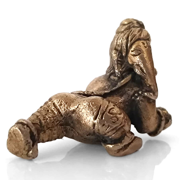 Bal Ganesha Statue (1 Inch) | Handcrafted Brass Ganesha Idol for Home Temple | Brass Lord Ganpati for Pooja Room & Good Luck